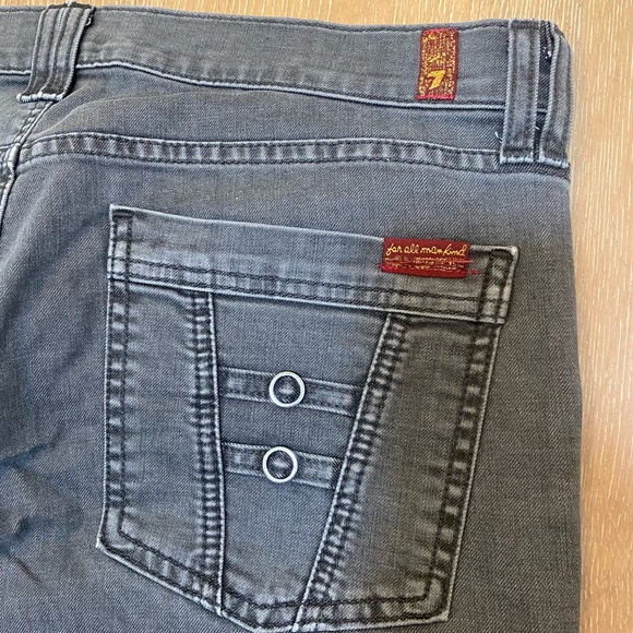 7 for All Man Kind Grey Jeans - Picture 3 of 8